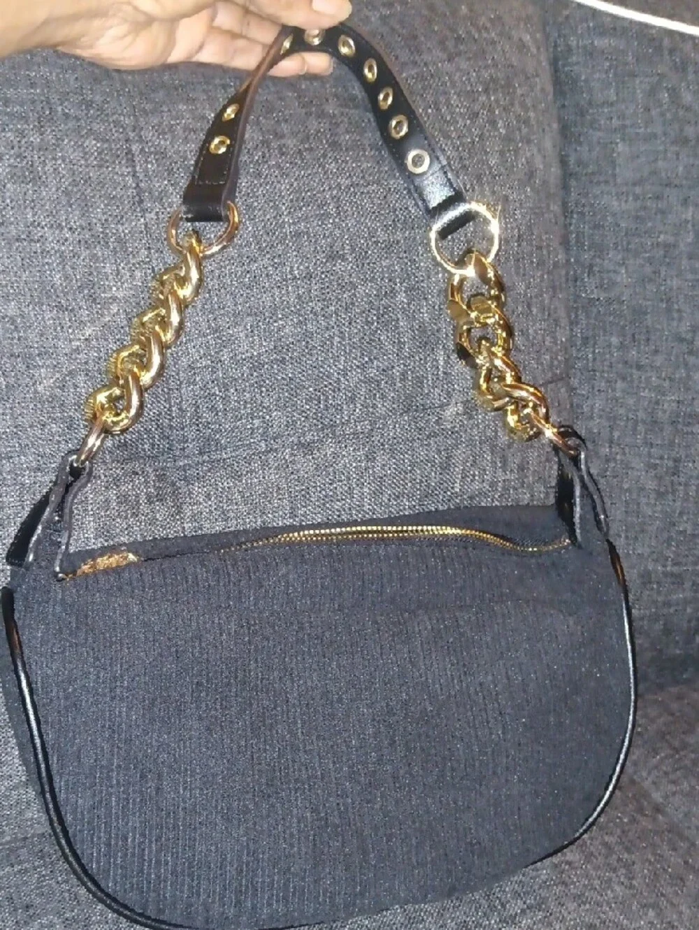 True Religion Black Hobo Handbag